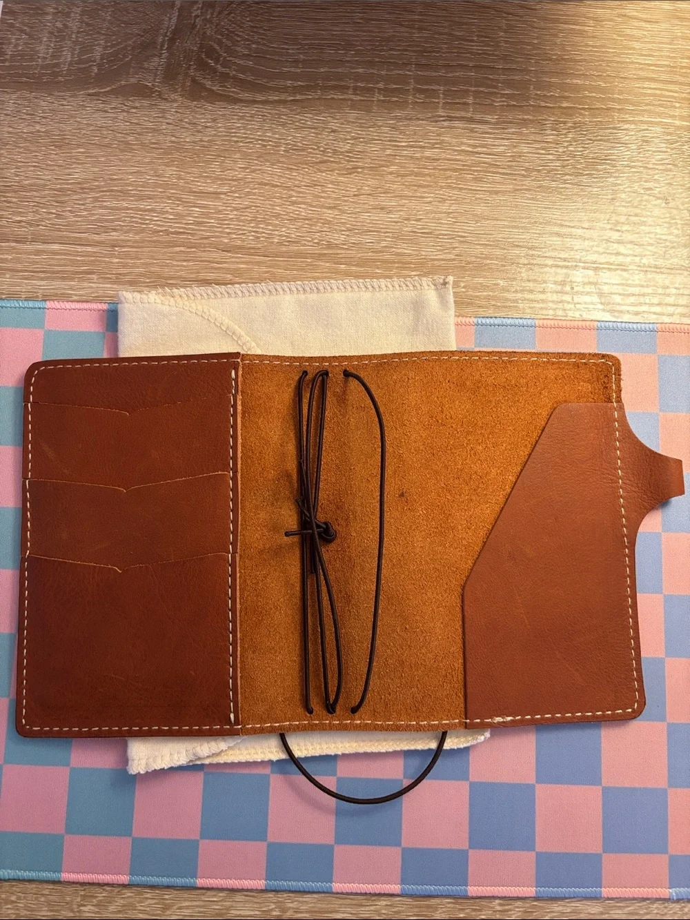 Chic Sparrow A6 Cascade Kody Tan Leather Traveler's Notebook Planner Cover - Picture 12 of 16